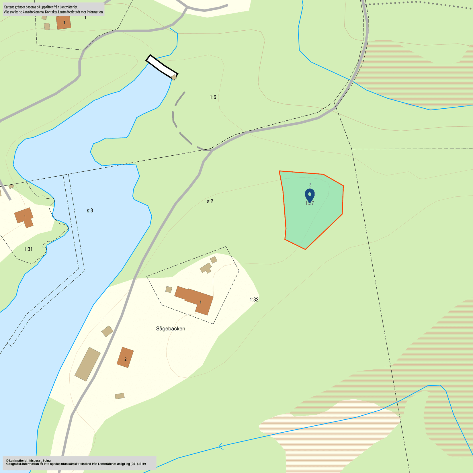 Tomt, Näs Sågebacken 3, Borås