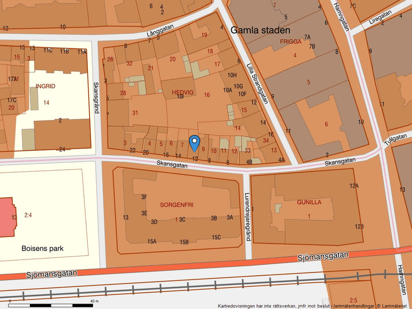 Villa, Radhus, Skansgatan 12, Centrala Ystad, Ystad