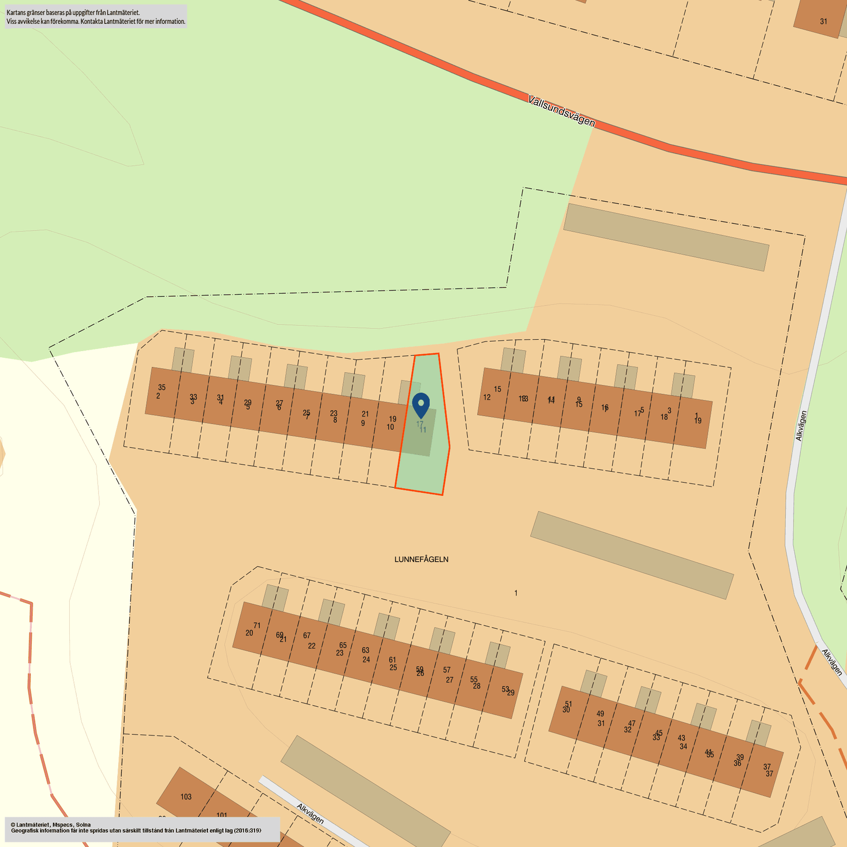 Radhus, Alkvägen 17, Oxelösund