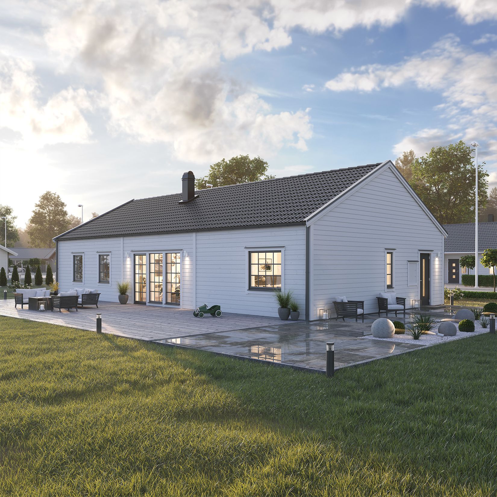 Villa, Åloppe 1:11 (Tomt 1), Bälinge, Uppsala