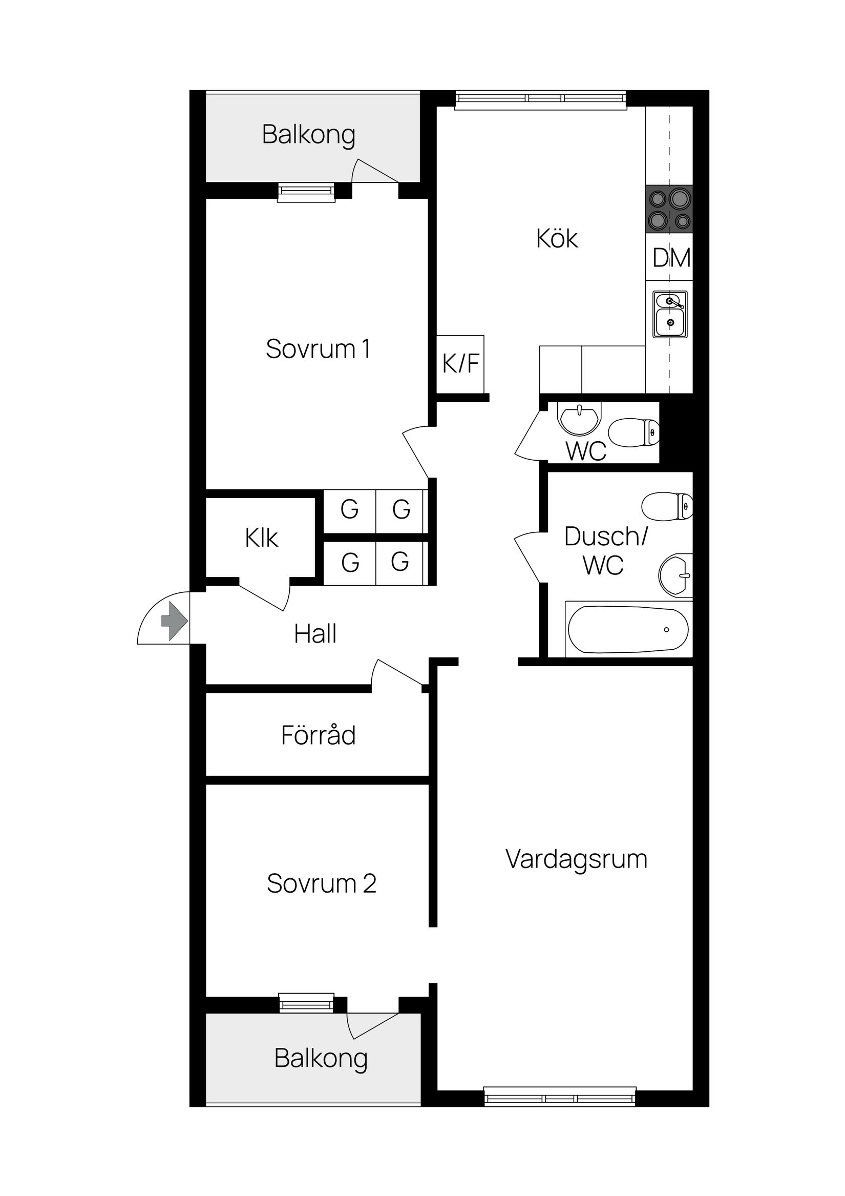 Bostadsrätt, Västerleden 56, Västerleden, Enköping
