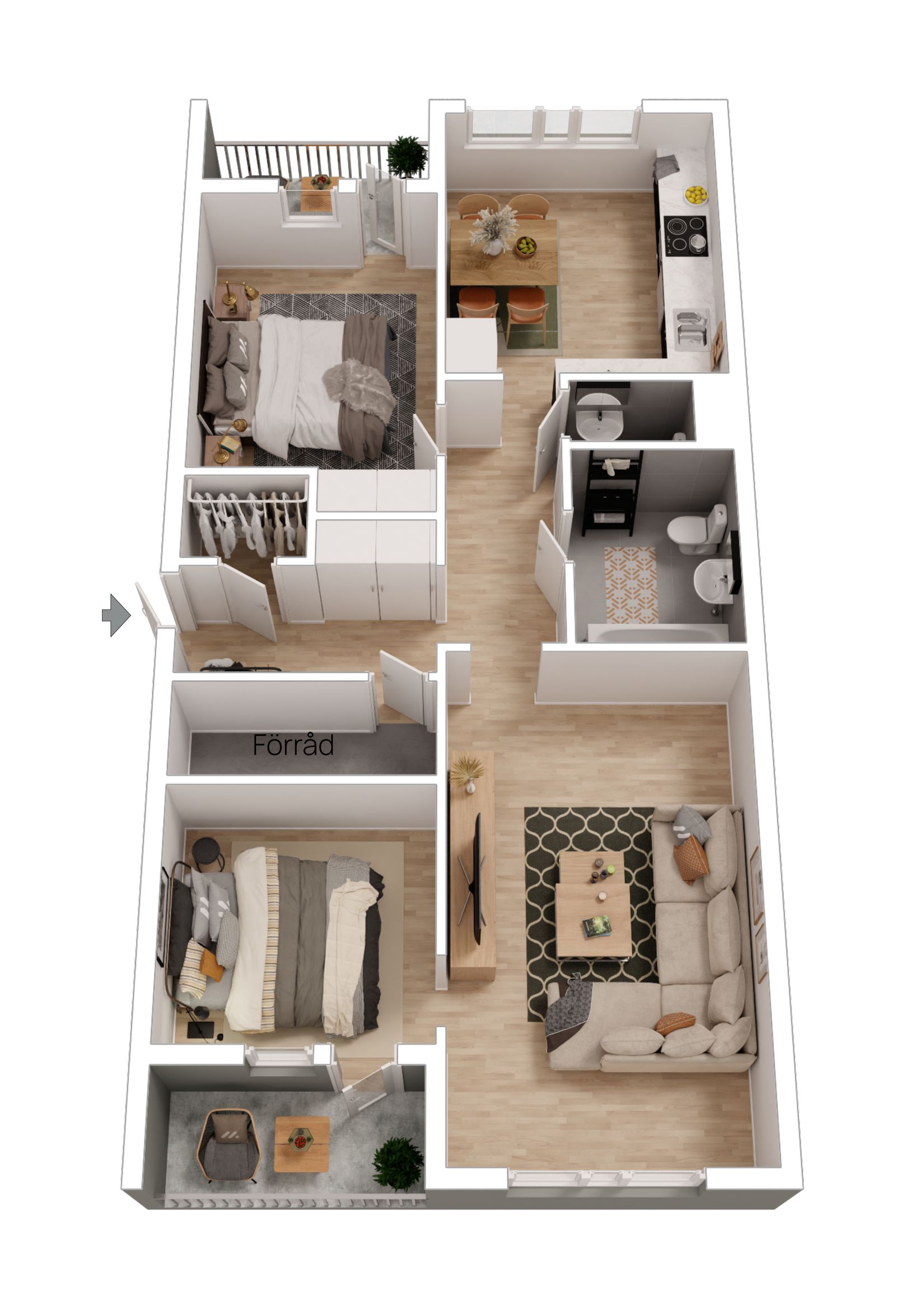 Bostadsrätt, Västerleden 56, Västerleden, Enköping