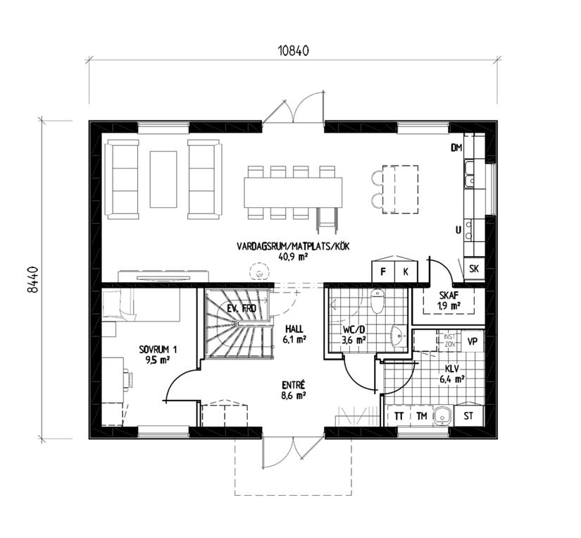 Villa, Vitsippegatan, Hörnebo, Tibro