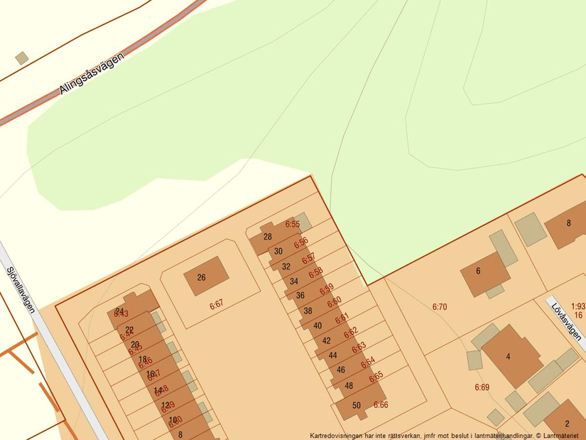 Villa, Radhus, Sjövallavägen 28, Alafors, Ale