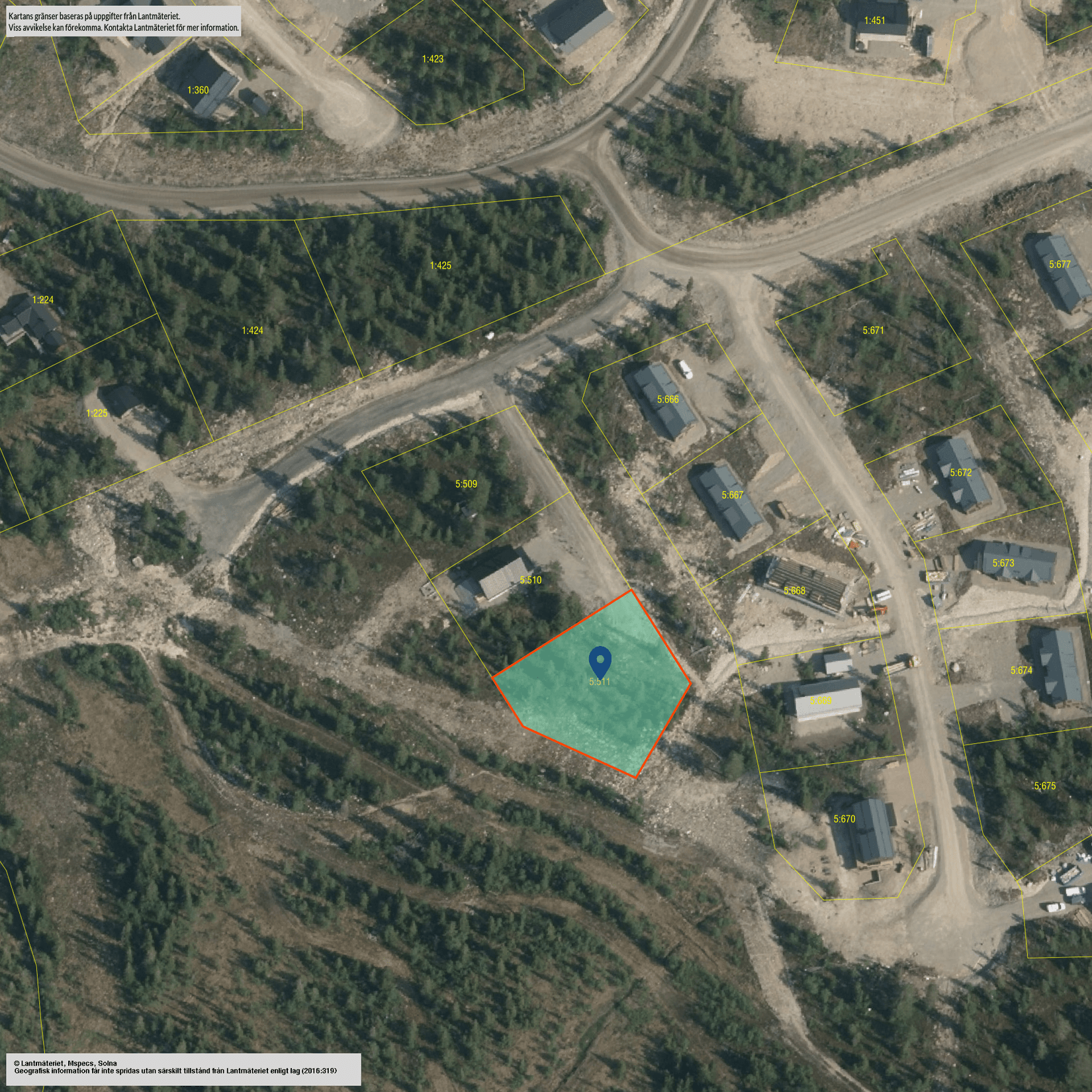 Tomt, Sten Karlssons väg 8, Solbacken, Storhogna, Berg