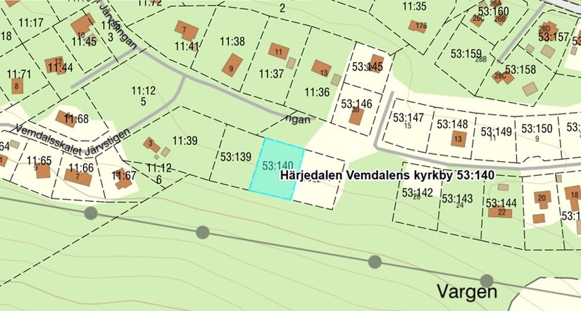 Tomt, Vemdalsskalet Järvslingan, Vemdalsskalet, Härjedalen