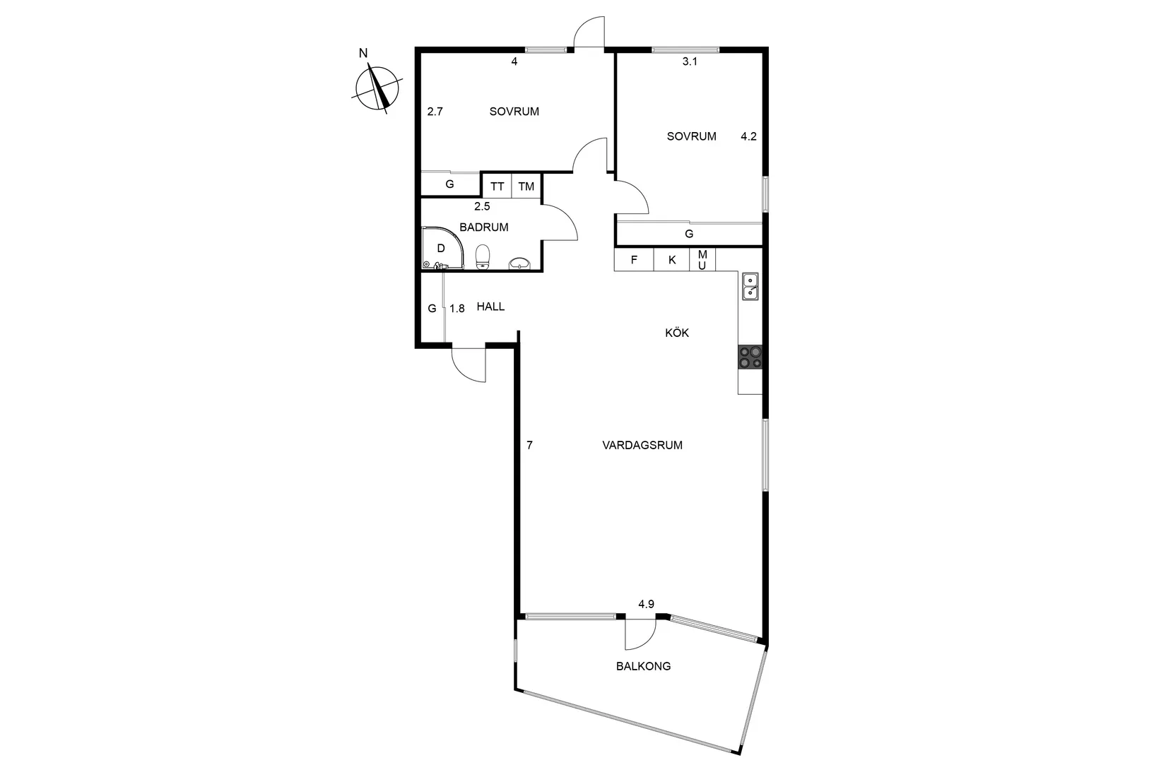 Bostadsrätt, Hamngatan 5B, Centralt, Vänersborg