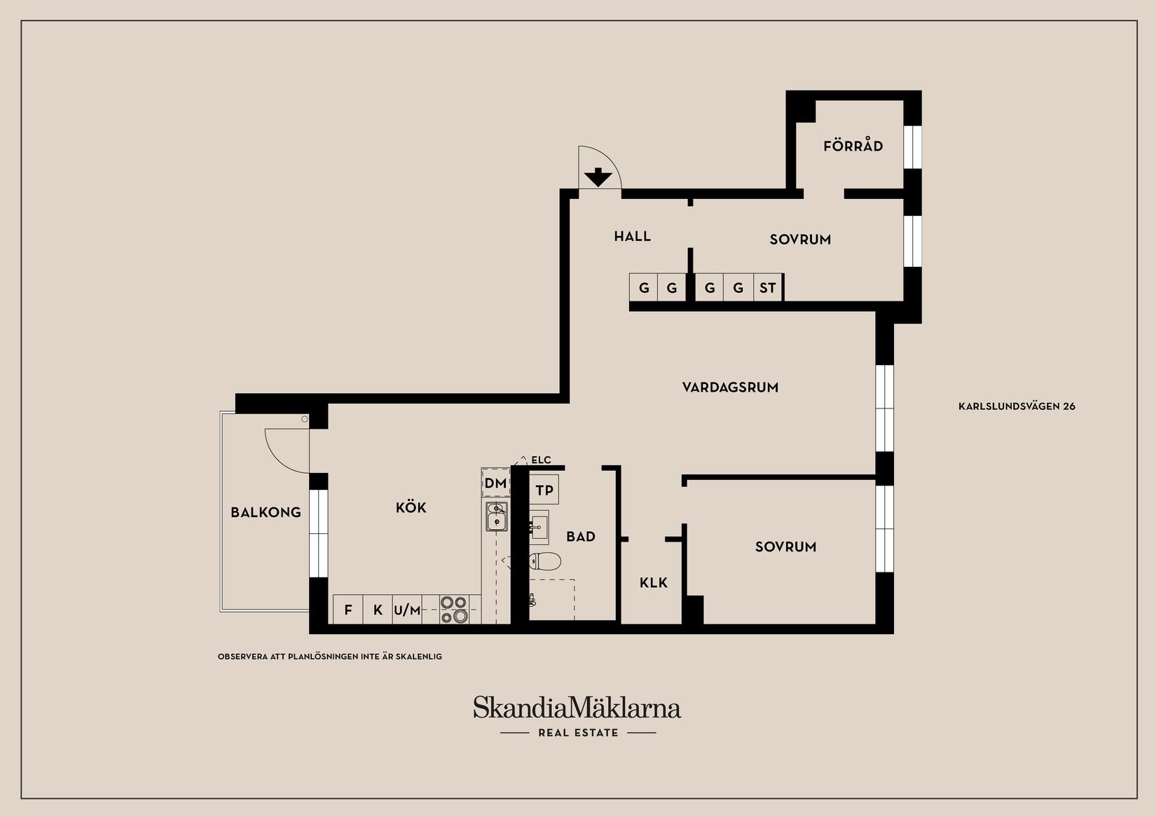 Bostadsrätt, Karlslundsvägen 26, våning 3, Barkarbystaden, Järfälla