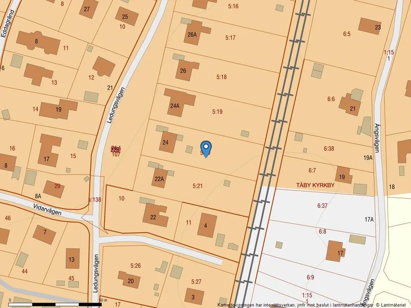 Villa, Ledungsvägen 24, Täby Kyrkby, Täby