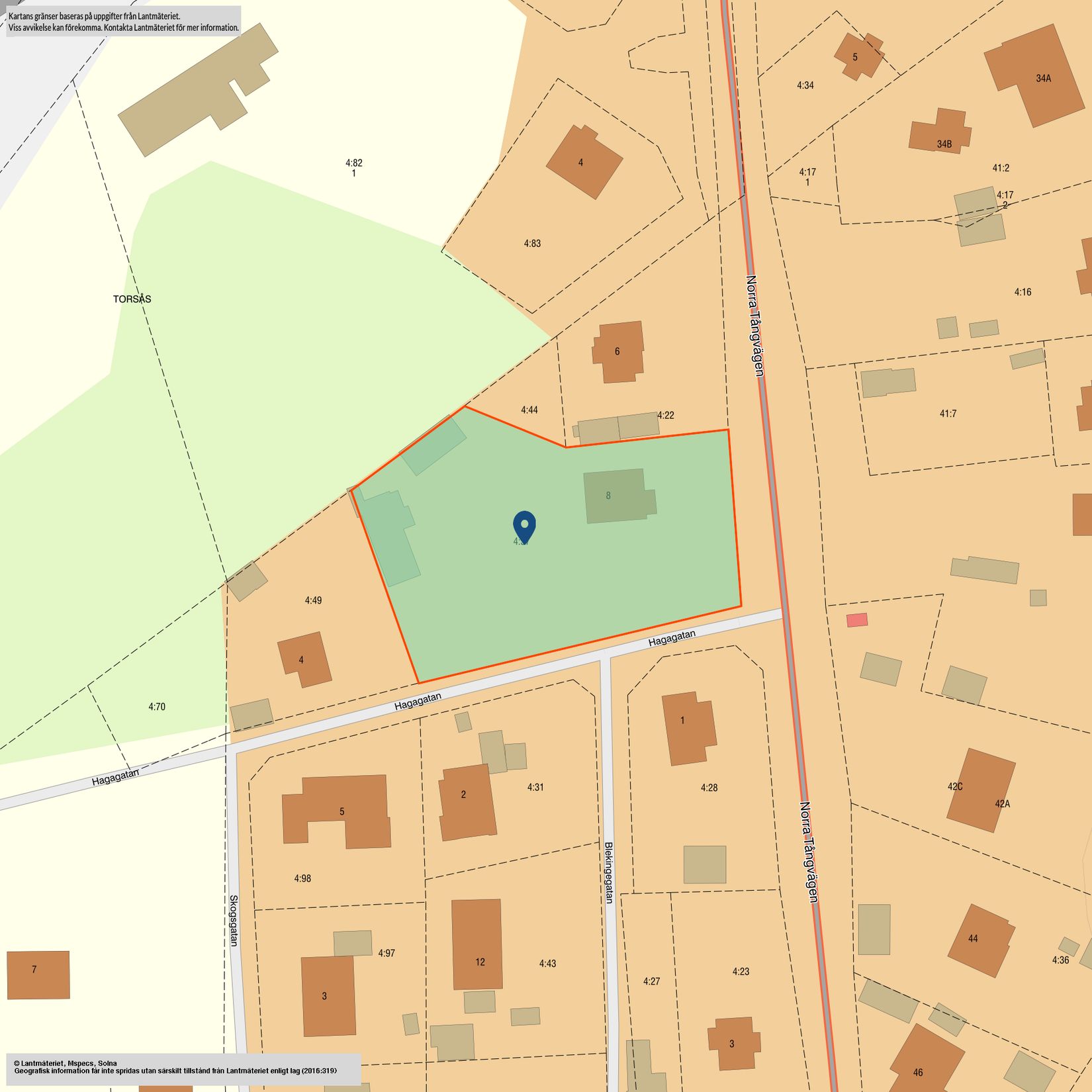 Villa, Norra Tångvägen 8, Torsås centralt, Torsås
