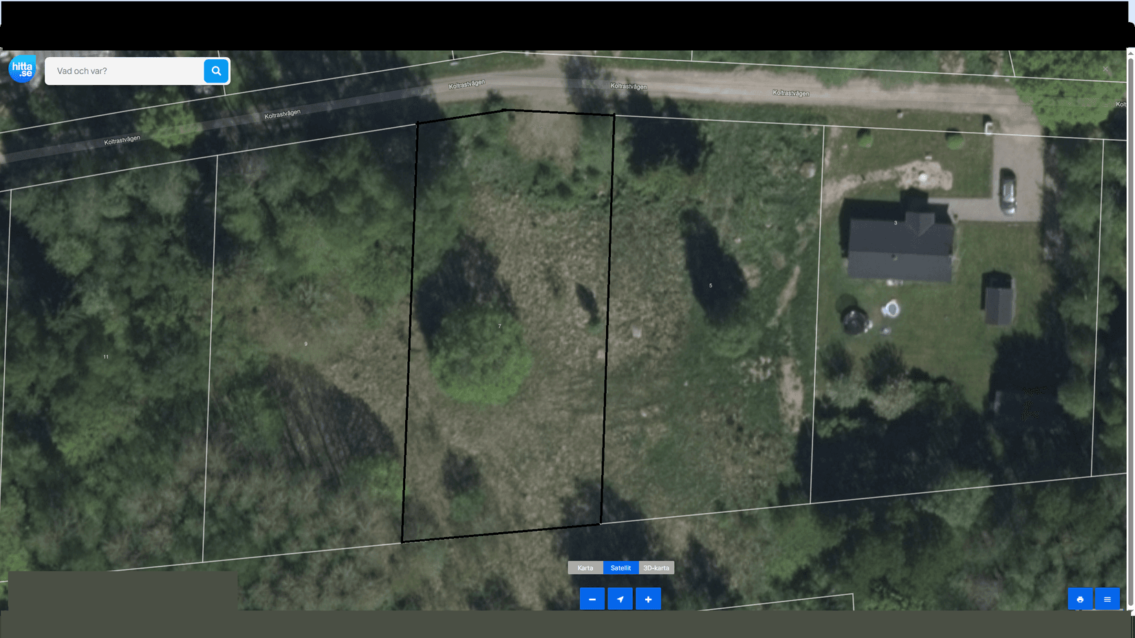 Tomt, Koltrastvägen 7, Hjo