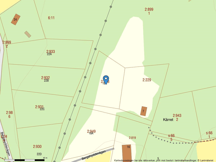 Tomt, Bergshyddevägen 18B, Blidö, Norrtälje