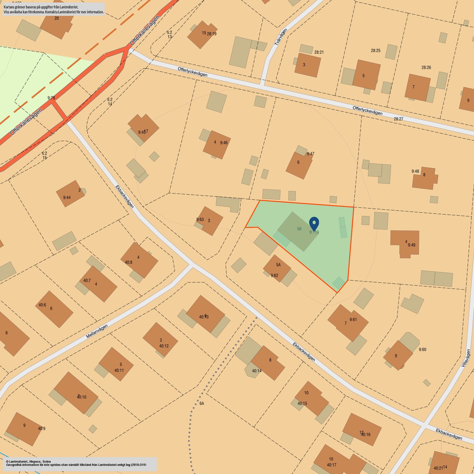 Villa, Ekbacksvägen 5B, Triangelområdet/Asarum, Karlshamn