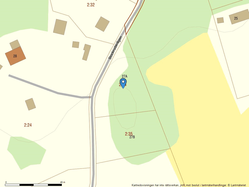 Tomt, Stockrudavägen 27A, Gåsvik, Norrtälje