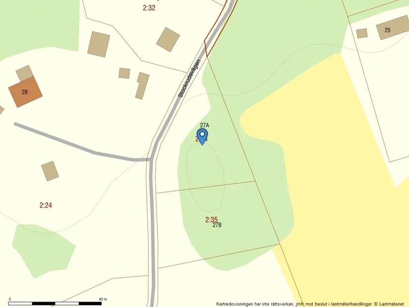 Tomt, Stockrudavägen 27A, Gåsvik, Norrtälje