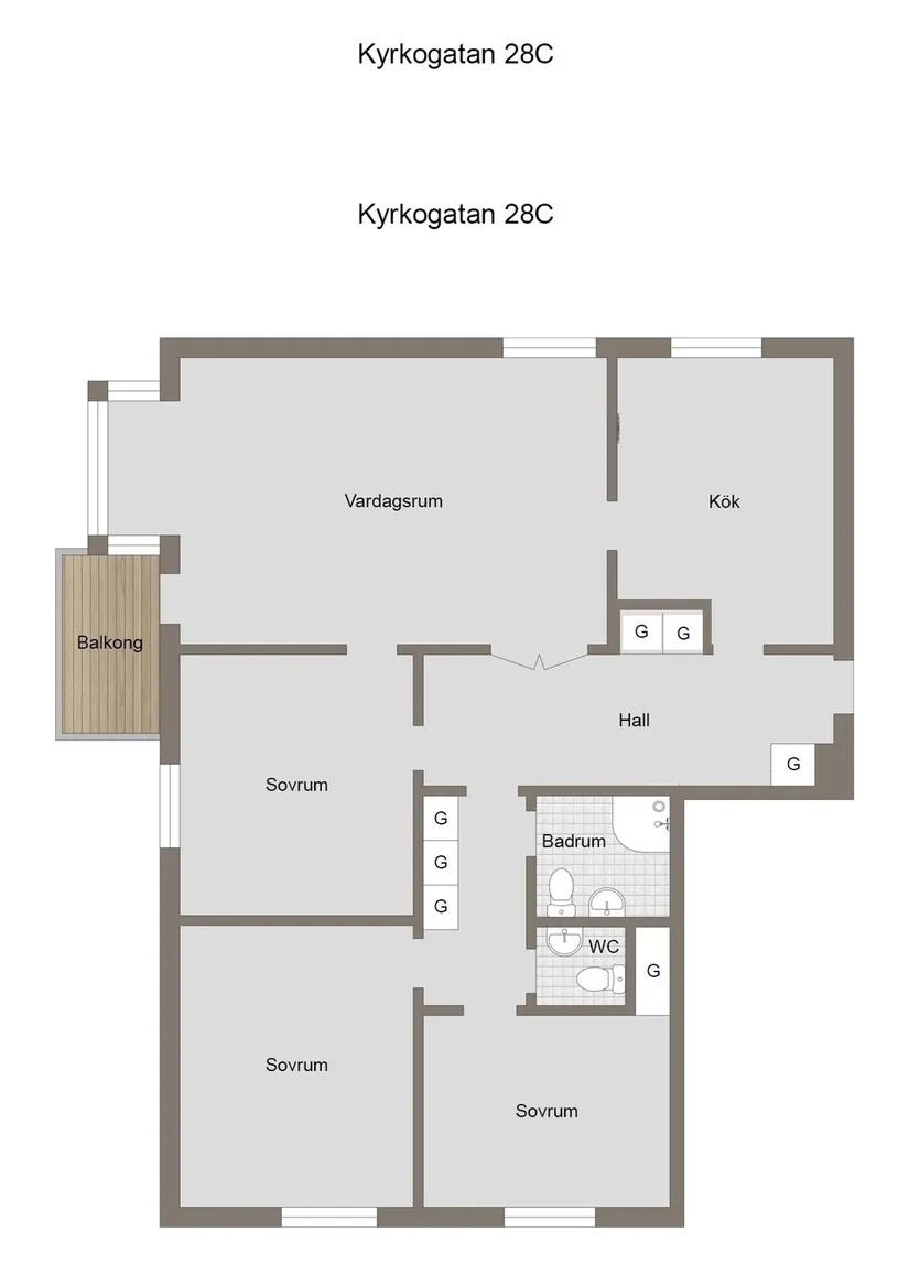 Bostadsrätt, Kyrkogatan 28C, Centrum, Enköping