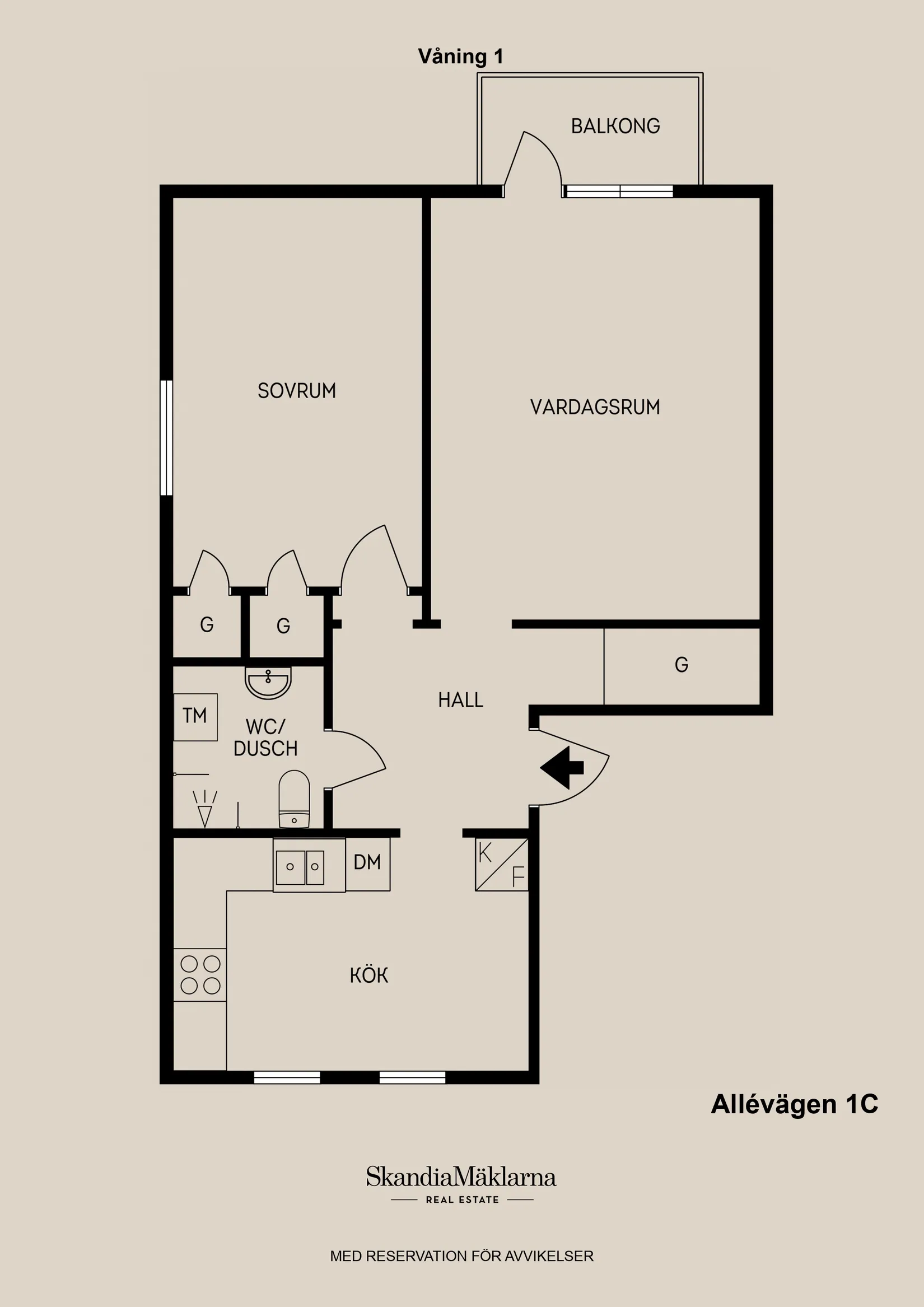 Bostadsrätt, Allévägen 1C, Sandviken
