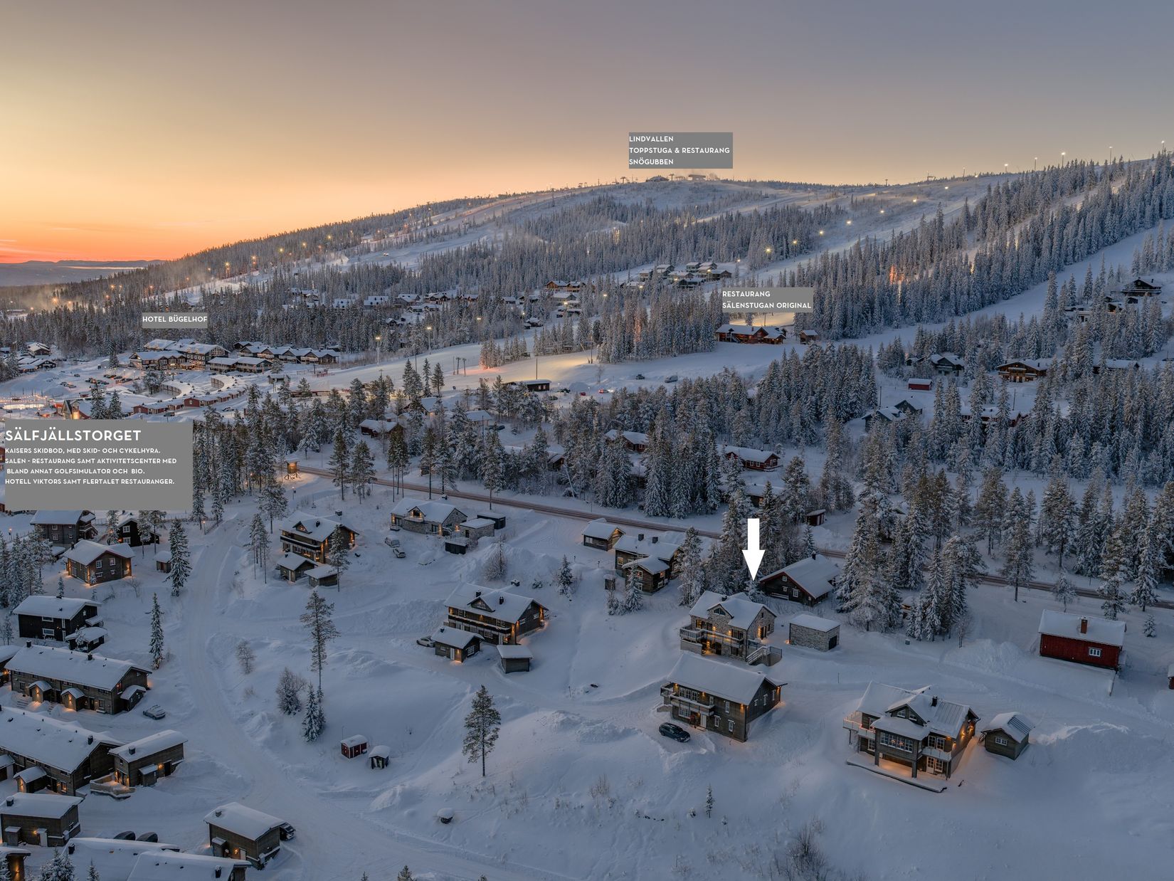 Fritidshus, Olarsängen 111, Sälfjällstorget, Lindvallen, Malung-Sälen