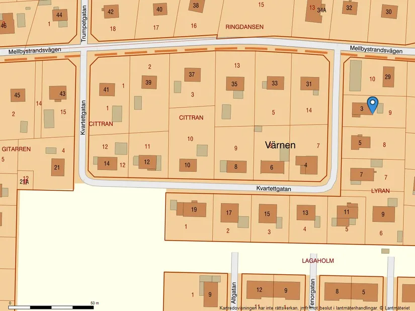 Villa, Kvartettgatan 3, Musikkvarteren, Laholm