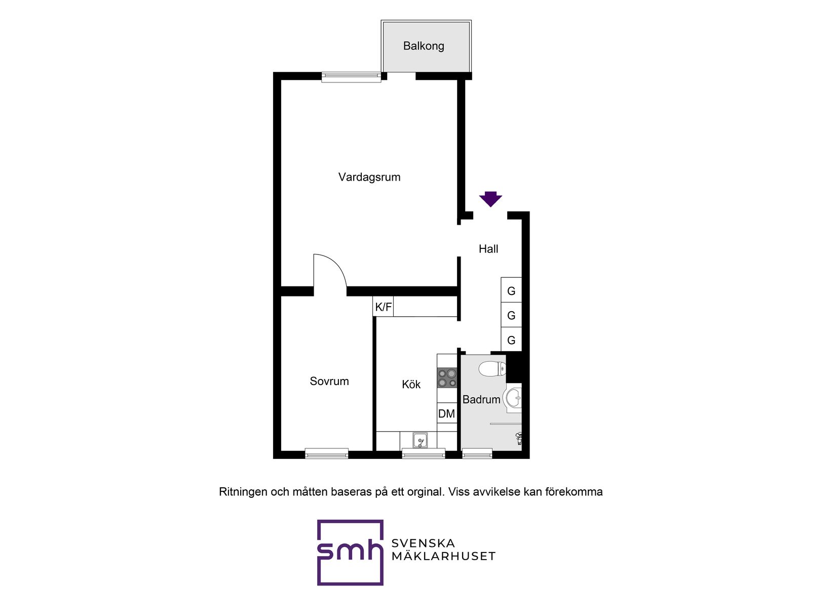 Bostadsrätt, Registervägen 12, 2tr., Bromma / Abrahamsberg, Stockholm