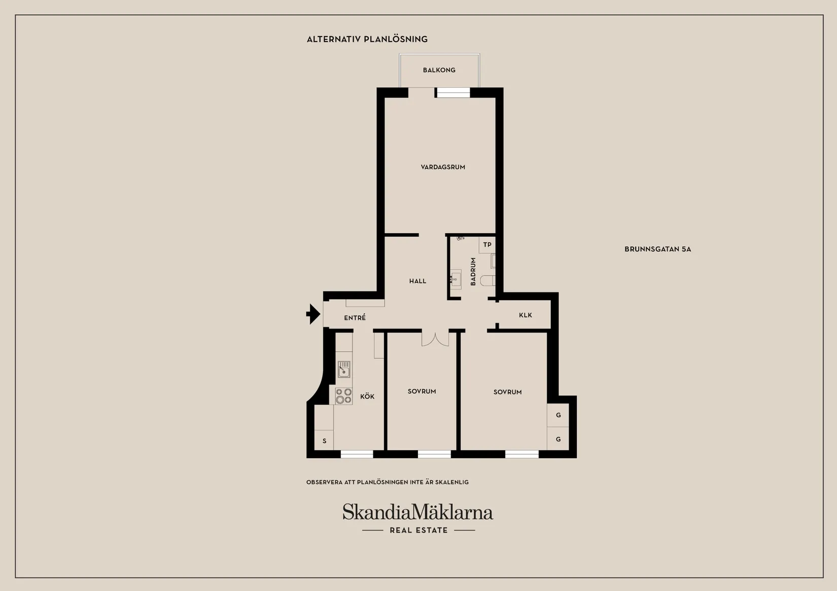Bostadsrätt, Brunnsgatan 5A, Centralt/Vasastaden, Linköping