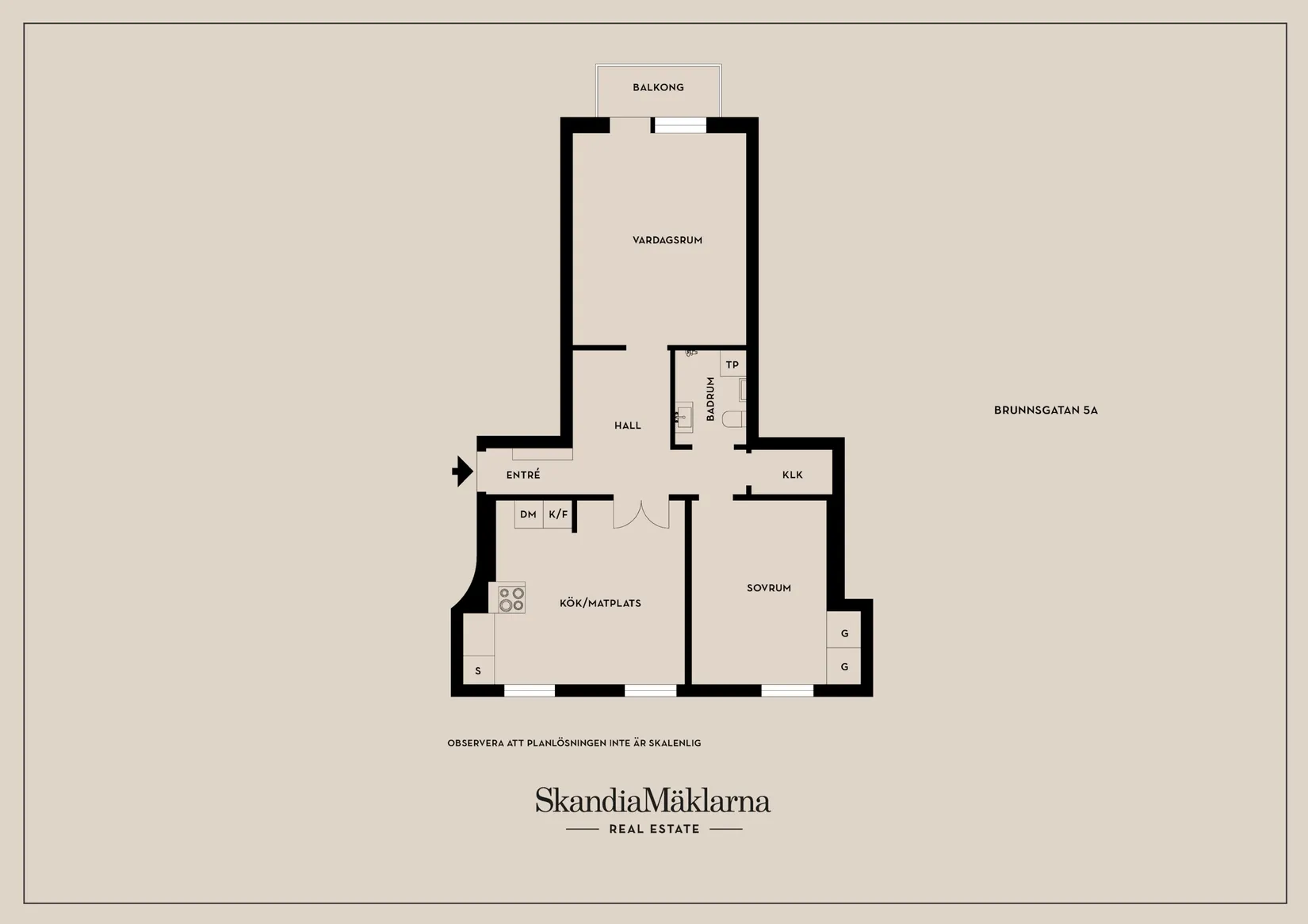 Bostadsrätt, Brunnsgatan 5A, Centralt/Vasastaden, Linköping