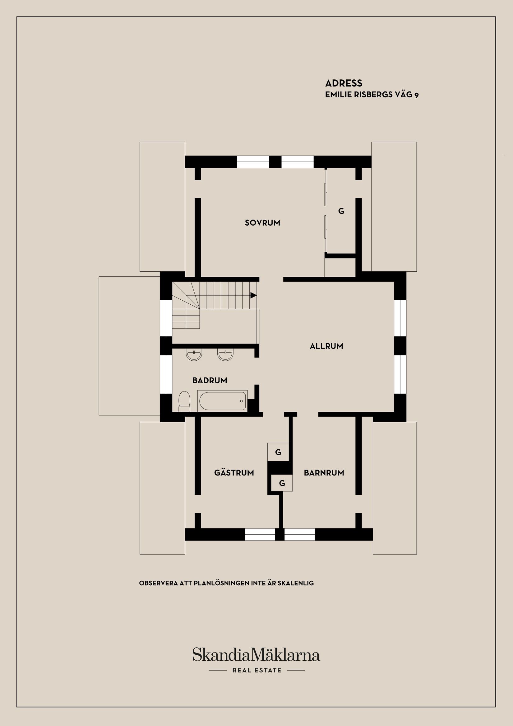 Villa, Emilie Risbergs väg 9, Mellringe, Örebro