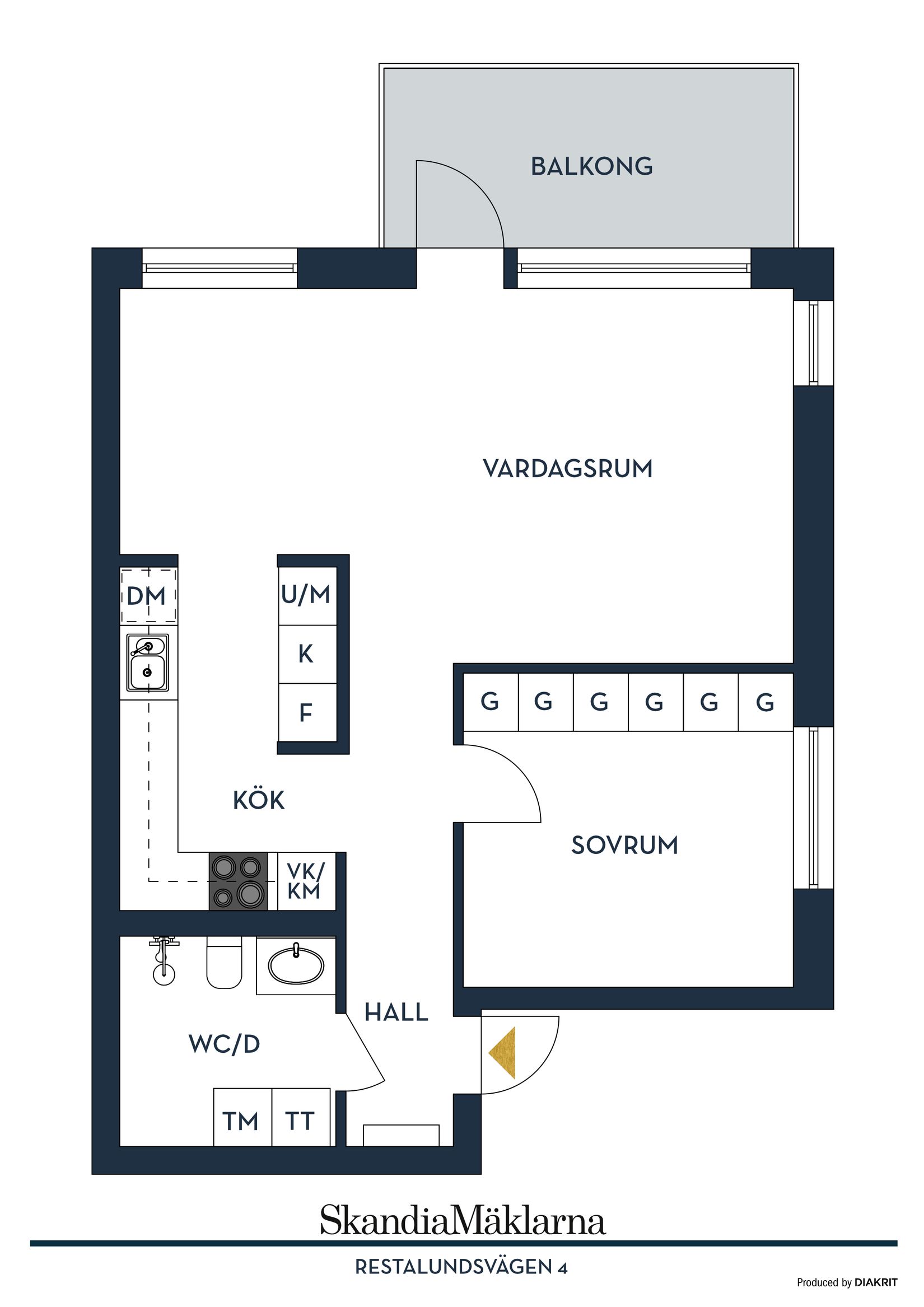Bostadsrätt, Restalundsvägen 6, Öster ( Eyrafältet), Örebro