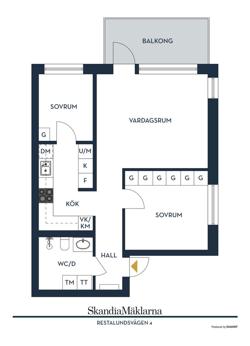 Bostadsrätt, Restalundsvägen 6, Öster ( Eyrafältet), Örebro