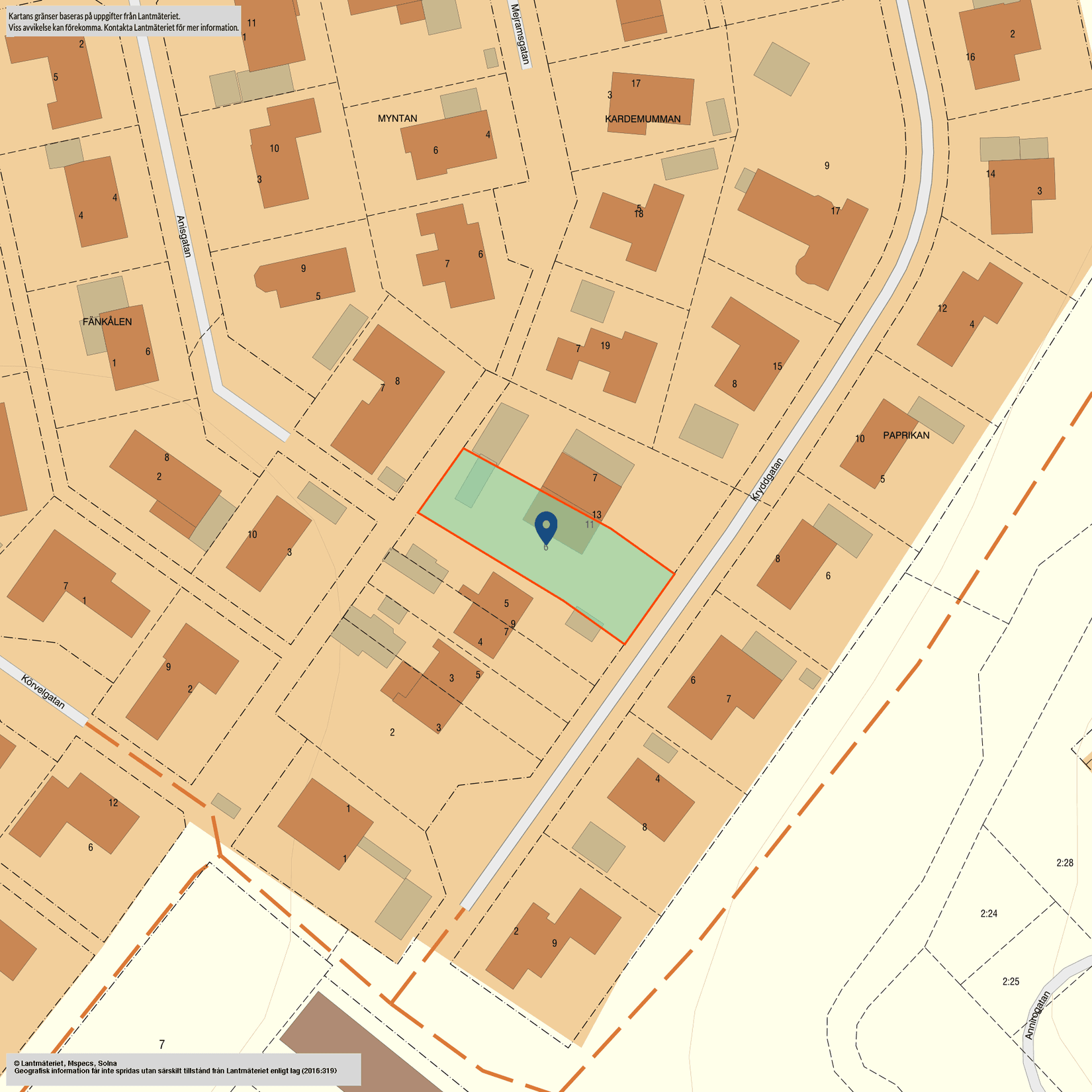 Radhus, Kryddgatan 11, Backa, Ystad