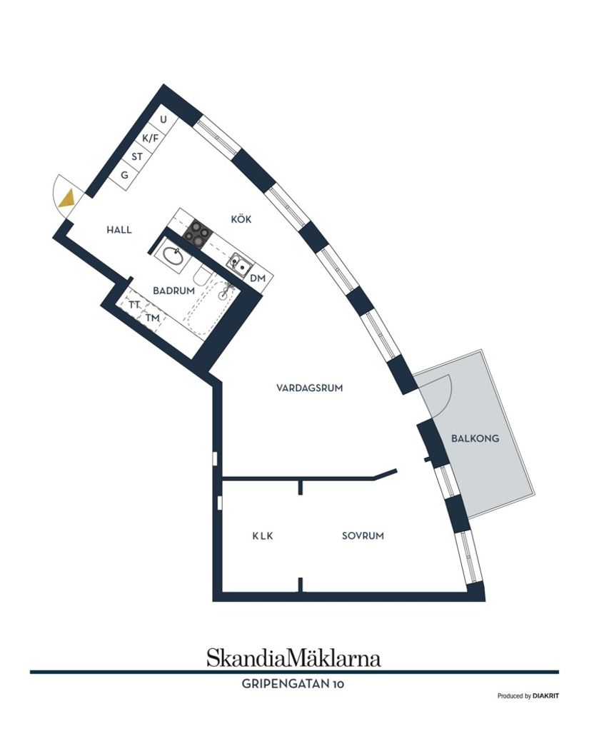 Bostadsrätt, Gripengatan 10, våning 5 av 5, Barkarbystaden, Järfälla