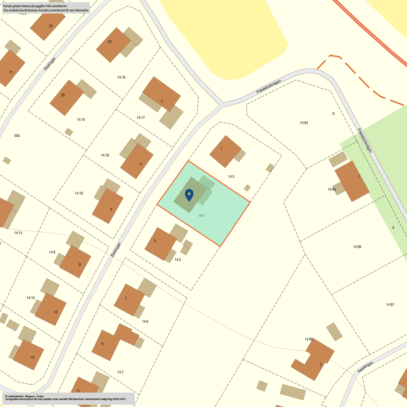 Villa, Ekslingan 3, Nyköping