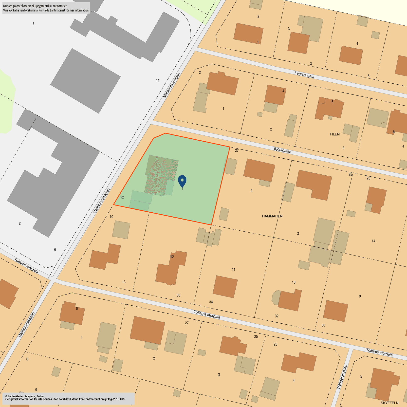 Villa, Marieholmsvägen 12, Kristianstad