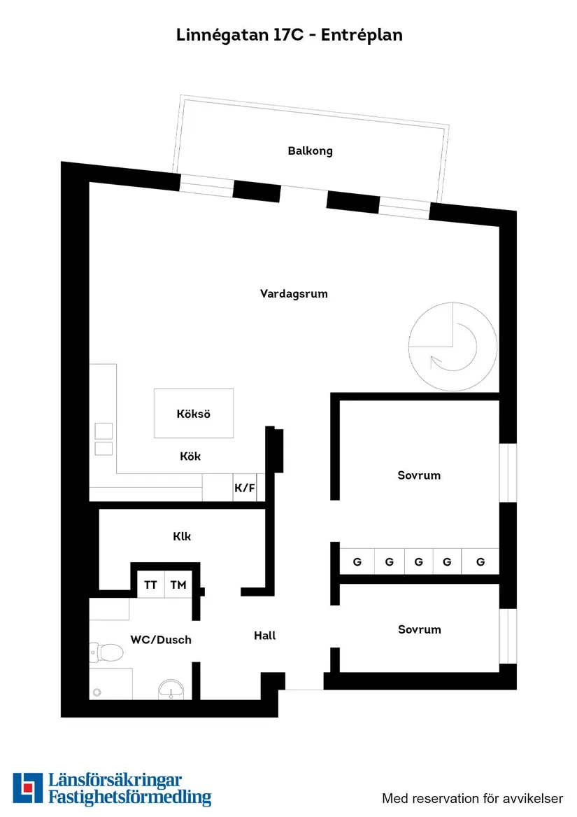 Bostadsrätt, Linnégatan 17C, Huskvarna, Jönköping