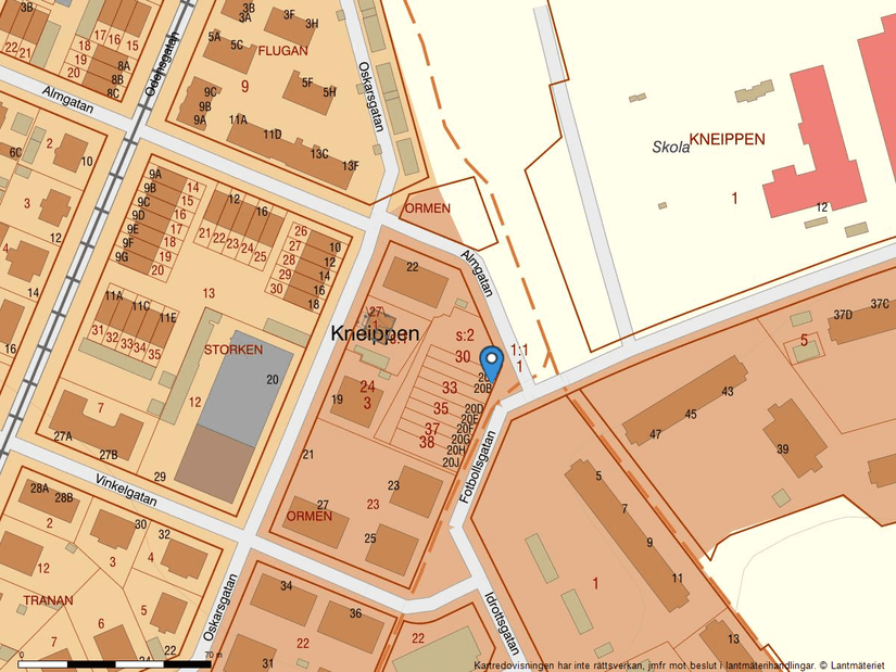 Villa, Radhus, Fotbollsgatan 20D, Kneippen, Norrköping