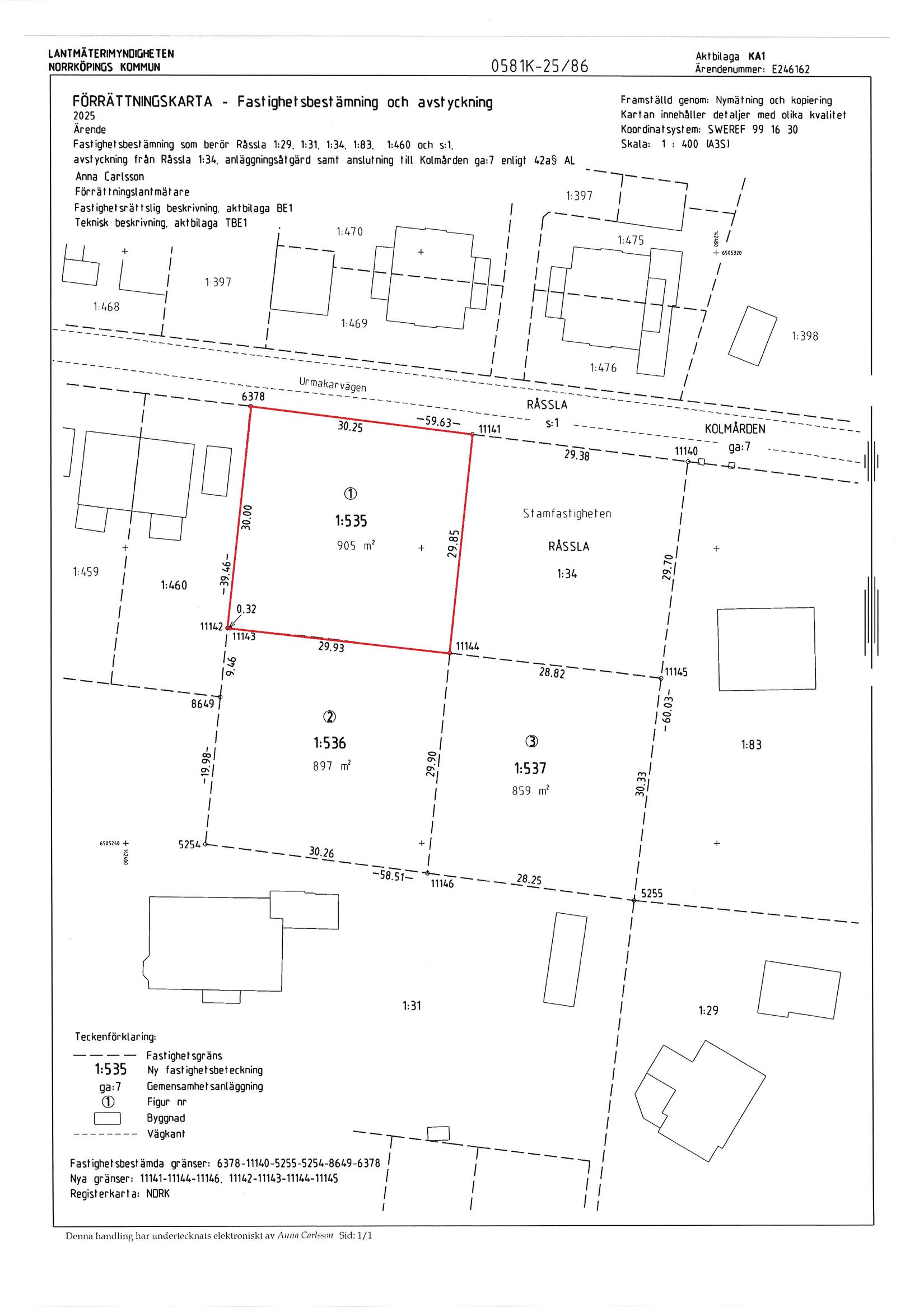 Tomt, Urmakarvägen 9, Krokek, Norrköping