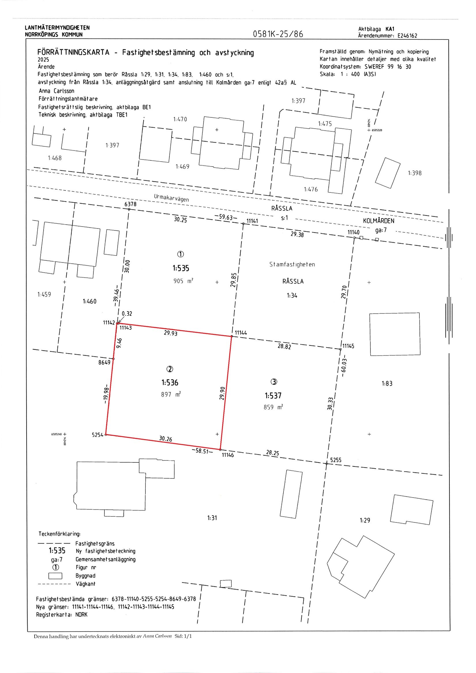 Tomt, Urmakarvägen 7, Krokek, Norrköping