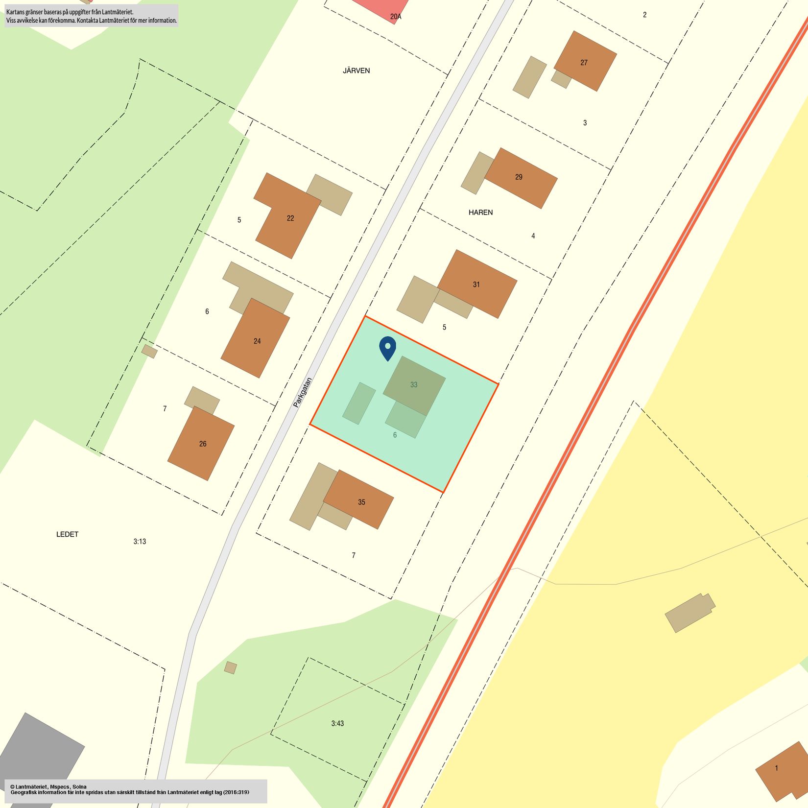 Villa, Parkgatan 33, Järpås, Lidköping