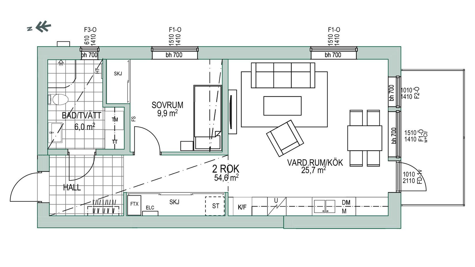 Bostadsrätt, Trombonvägen 15, Tröinge Ängar, Falkenberg