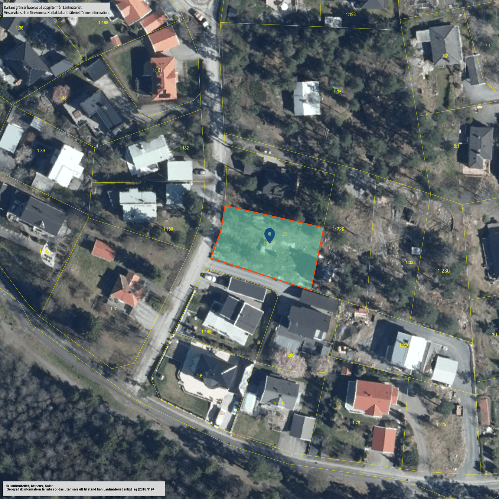 Tomt, Nordanvägen  10A (Förmodad adress), Polhem, Järfälla