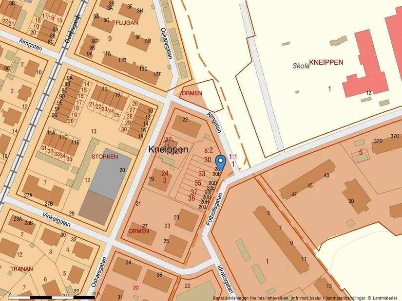 Villa, Radhus, Fotbollsgatan 20E, Kneippen, Norrköping
