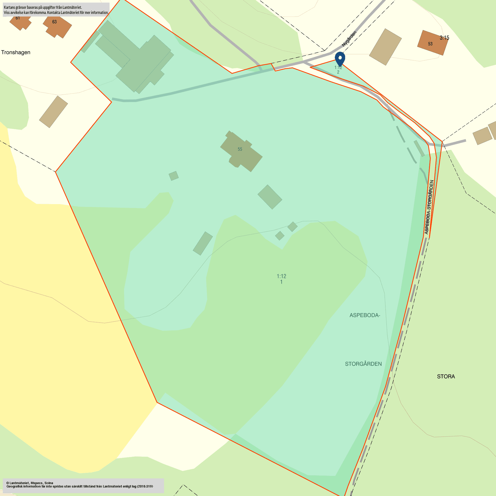 Gård/Skog, Nygården 55 (Tronshagens Gård), Aspeboda, Falun