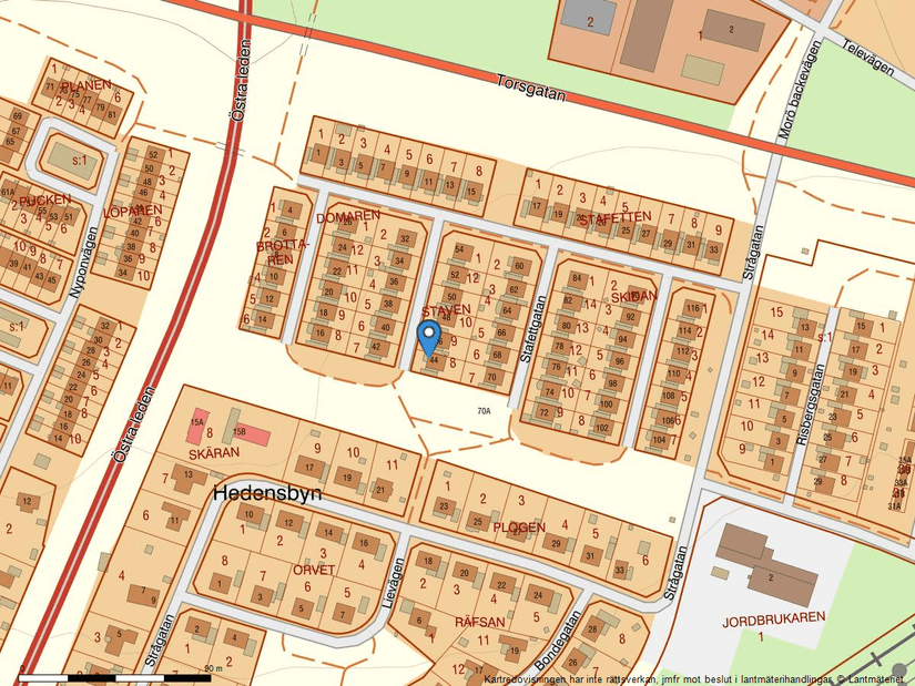 Villa, Stafettgatan 46, Hedensbyn, Skellefteå