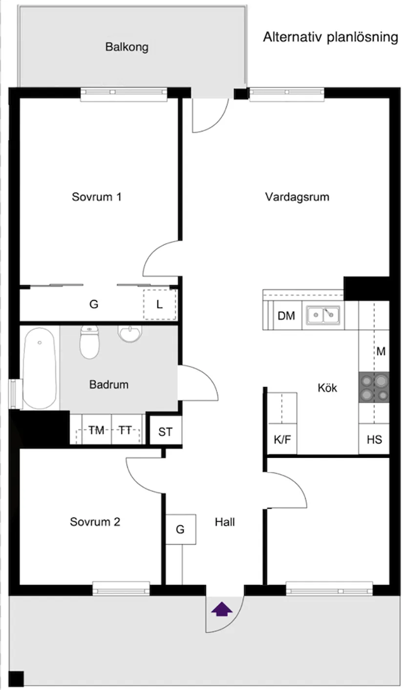 Bostadsrätt, Mariehällstorget 6, Bromma / Annedal, Stockholm