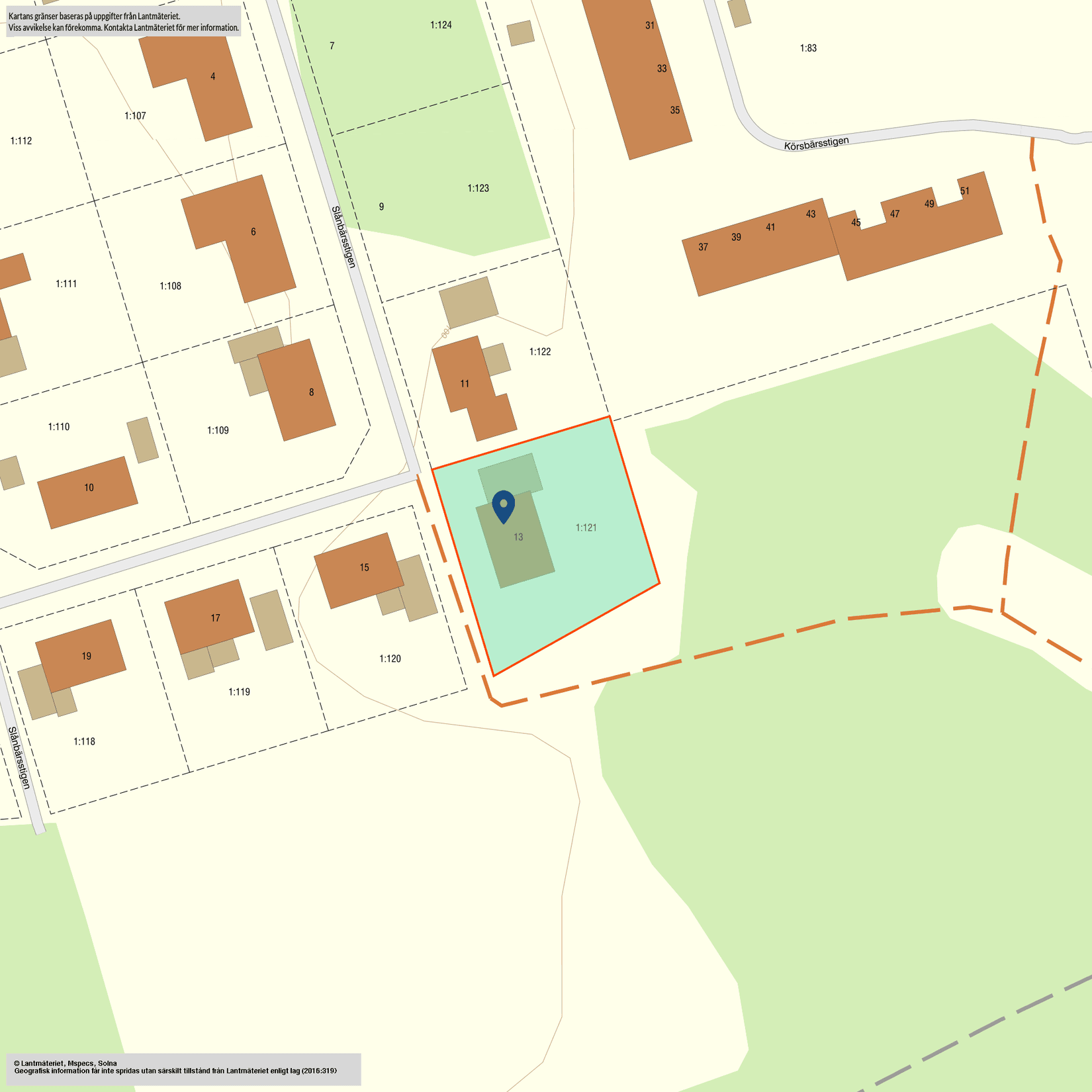 Villa, Slånbärsstigen 13, Ardala, Skara