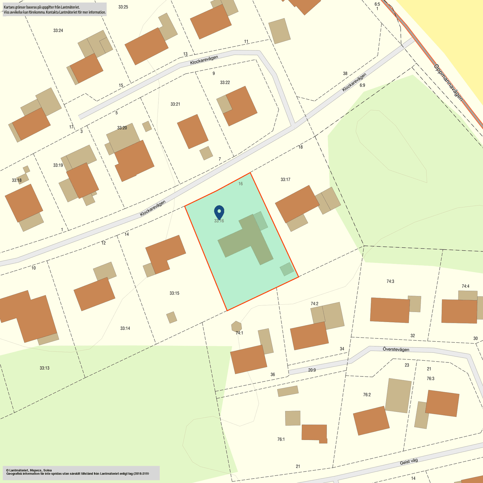 Villa, Klockarevägen 16, Kristianstad