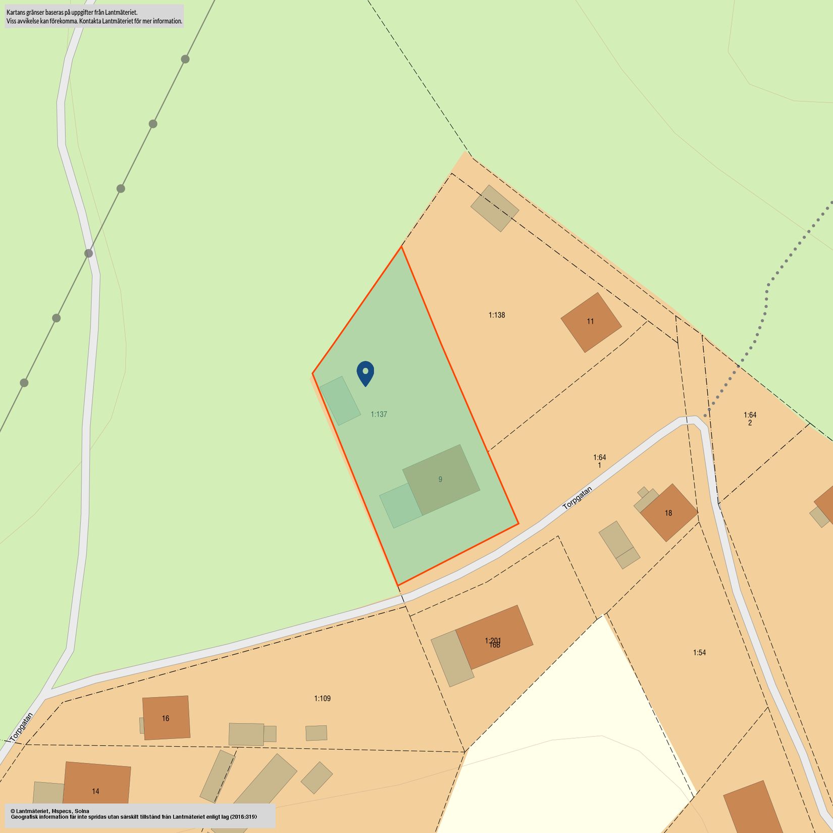 Villa, Torpgatan 9, Fagervik, Timrå