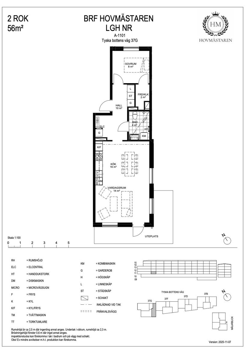 Bostadsrätt, Tyska Bottens Väg 37G A-1101, Nockebyhov, Stockholm