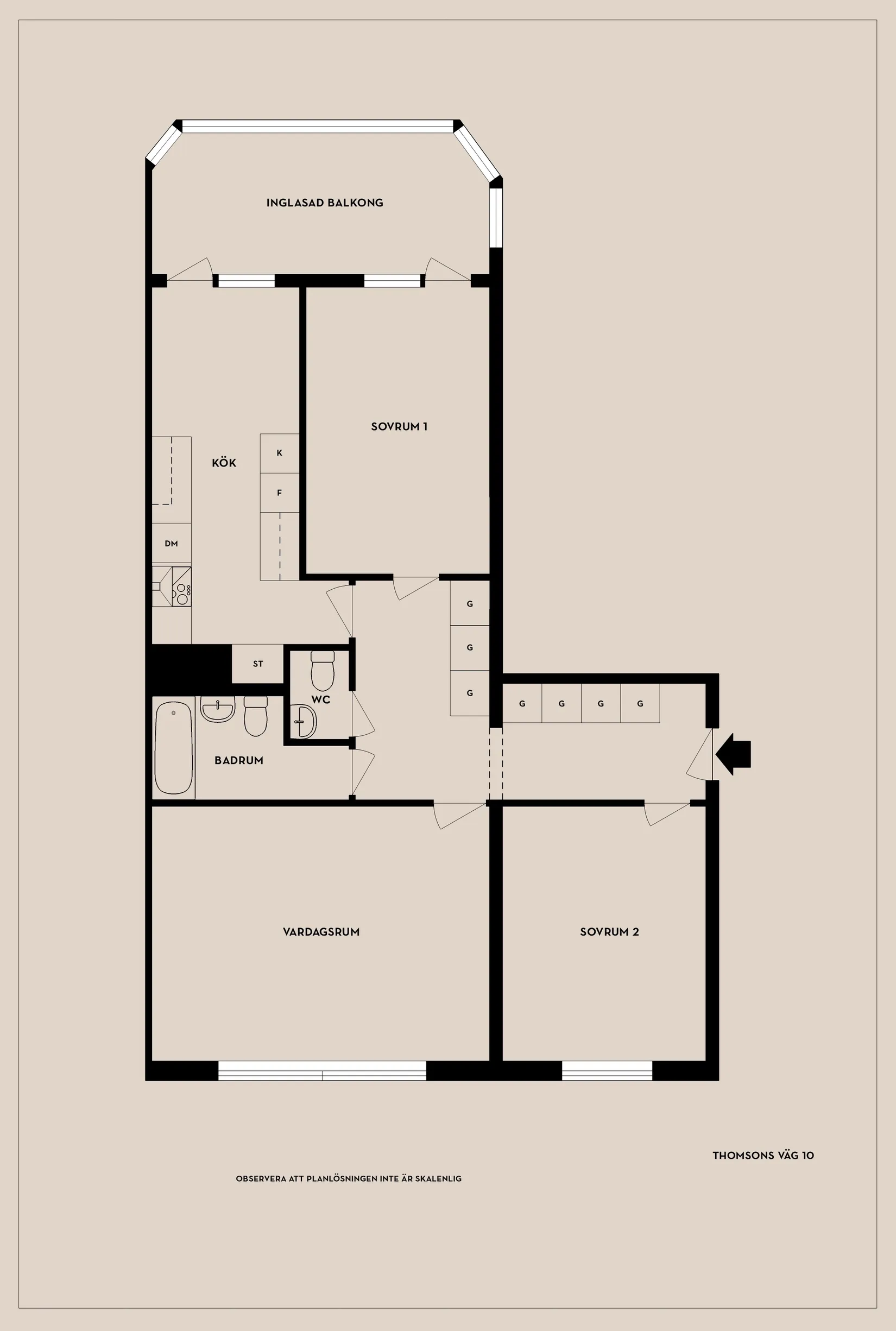 Bostadsrätt, Thomsons väg 10, Rosengård, Malmö