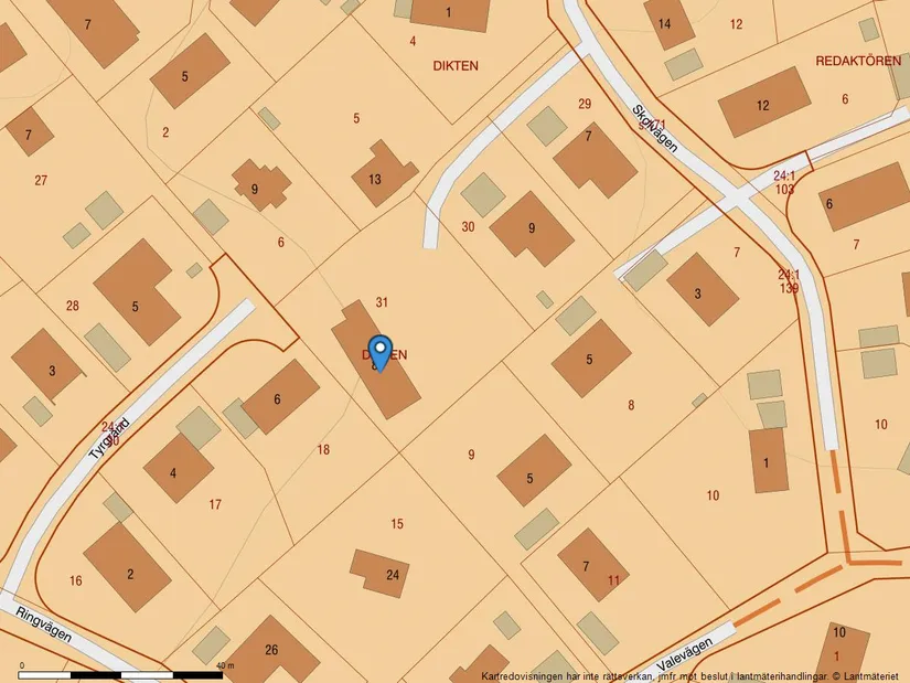 Villa, Tyrgränd 8, Täby Kyrkby, Täby